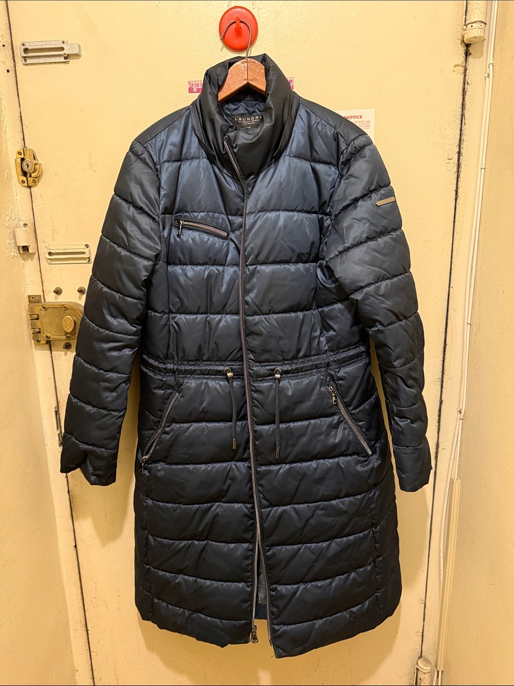 Laundry By Shelli Segal Black Quilted Long Puffer Coat